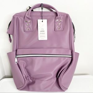 Bromen leather laptop backpack 15 inch